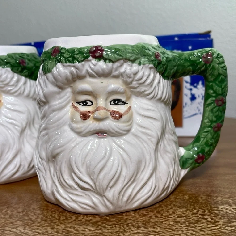Vintage santa holly